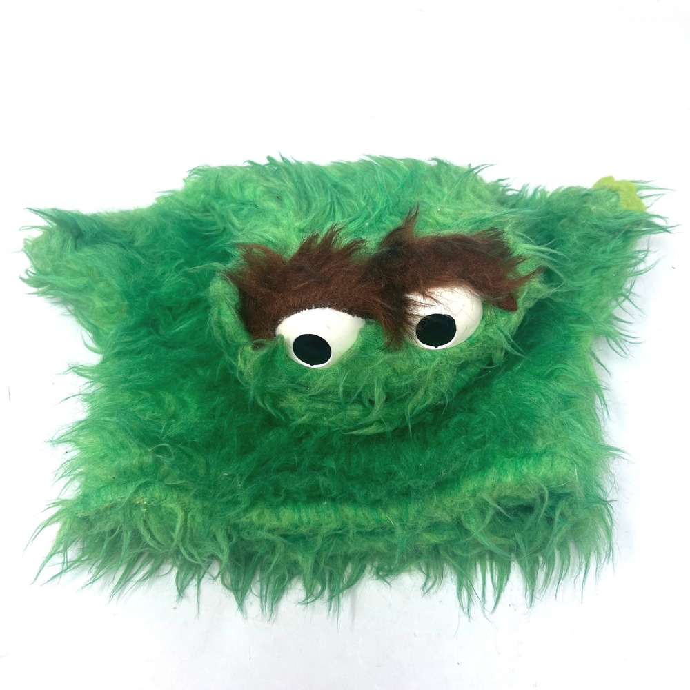 Vintage Sesame Street Oscar‎ the Grouch Hand Puppet Green 1980 Gabriel